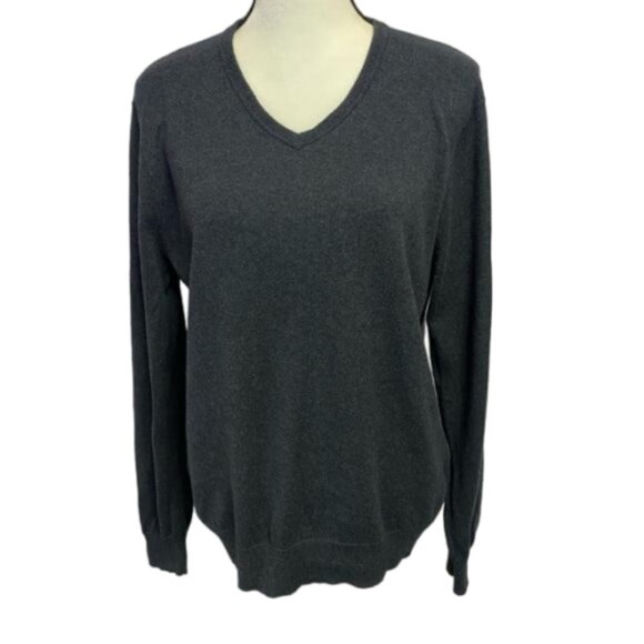 J Crew Cotton with Cashmere V Neck Long Sleeve Sweater Size M #1587 - Picture 1 of 11